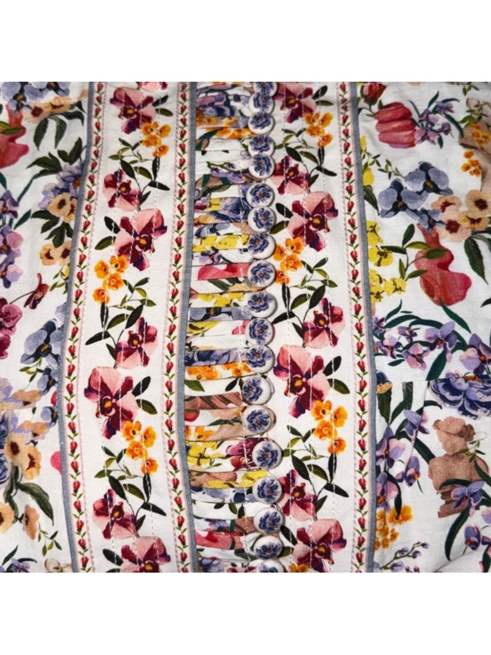 ‼️NEW Farm Rio Off-White Greek Garden Lenzing™ Ecovero™ Floral Mini Dress - Picture 10 of 14